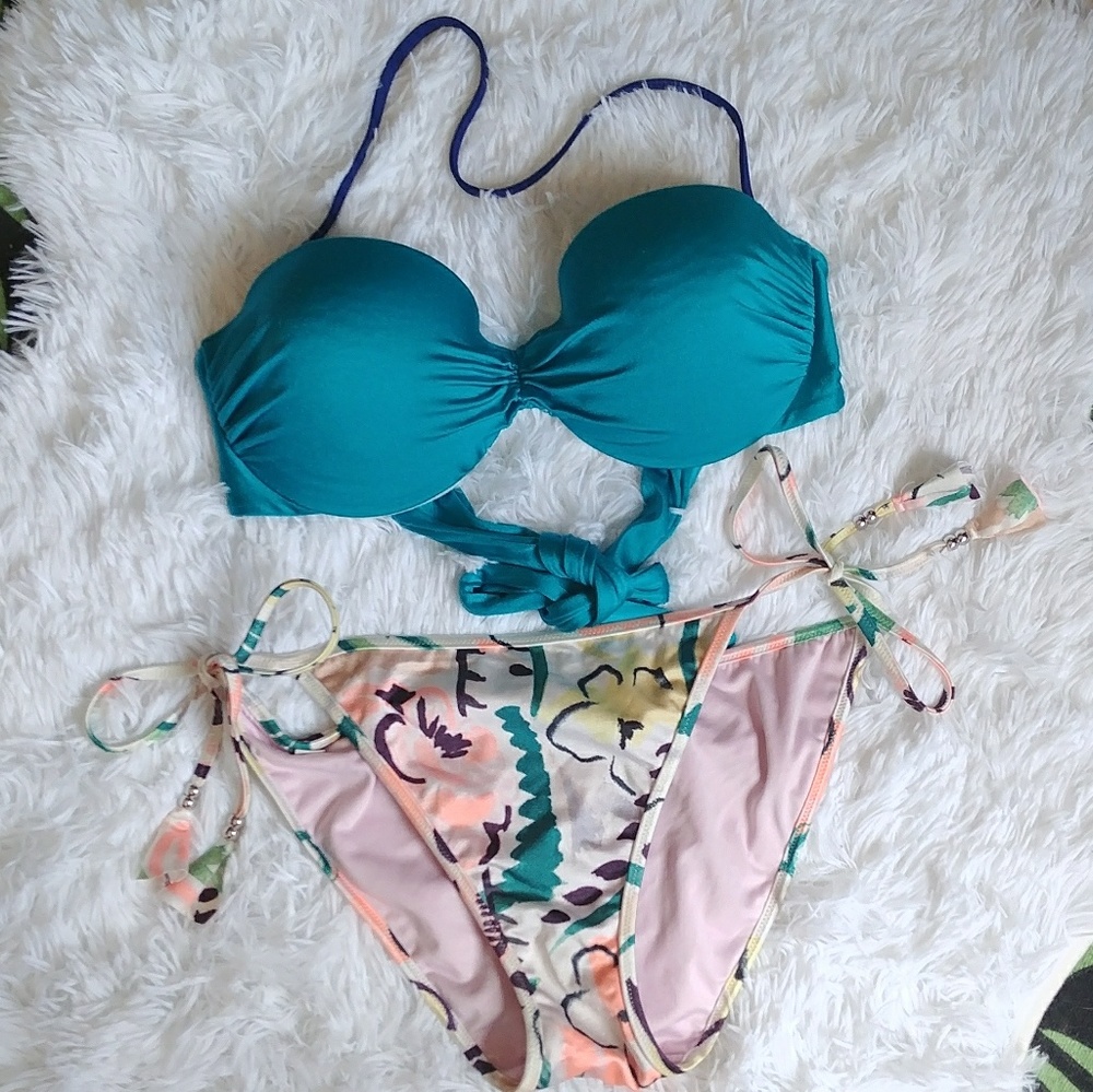 Victoria's Secret strappy floral print bikini